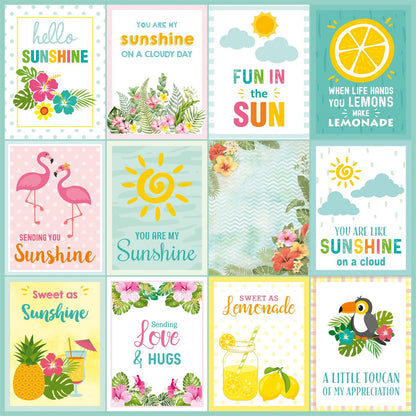 Sunshine & Lemonade Cardstock Pack 12"X12" 24/Pkg