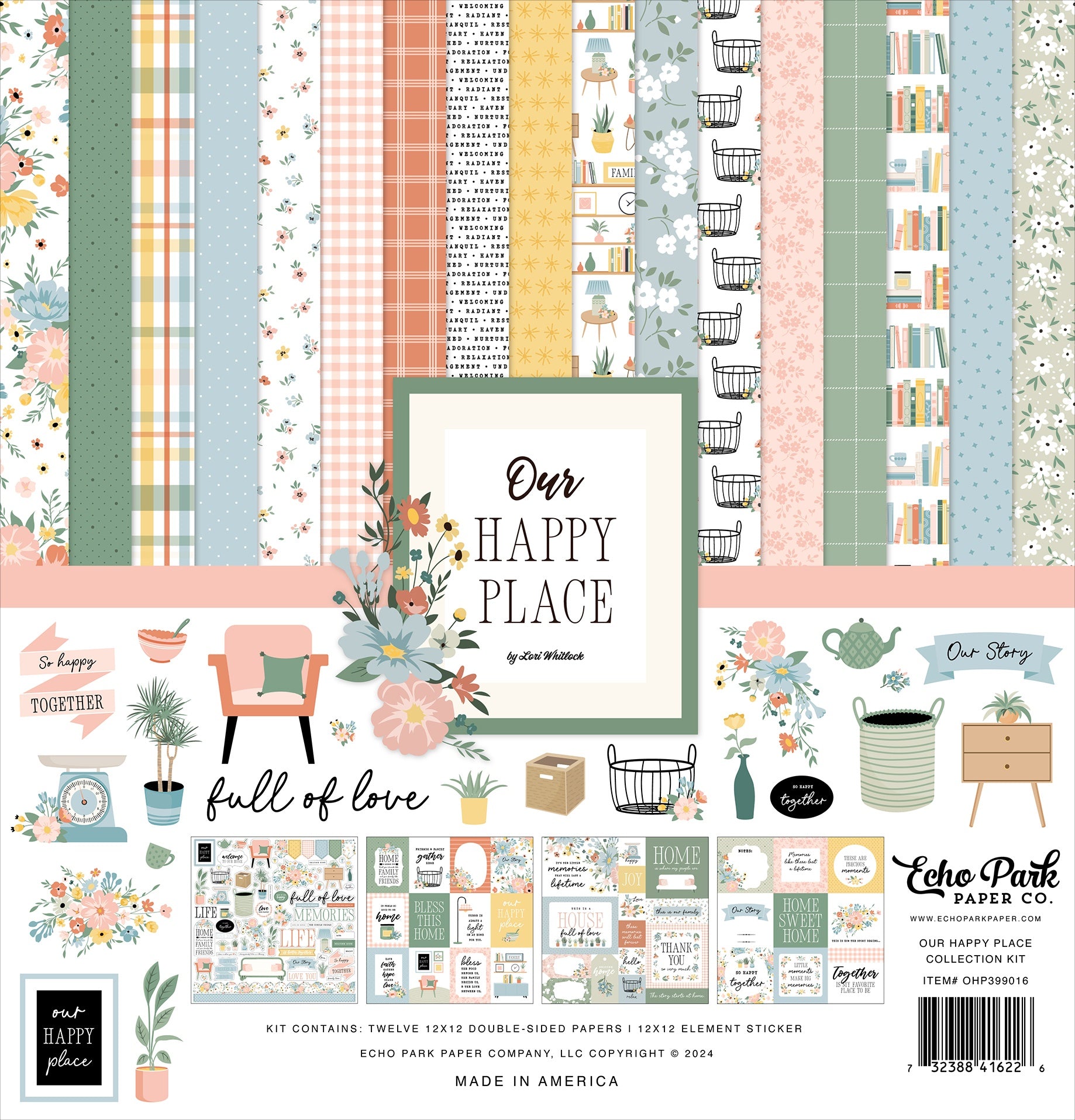 Echo Park Our Happy Place Paper Collection 12x12inch