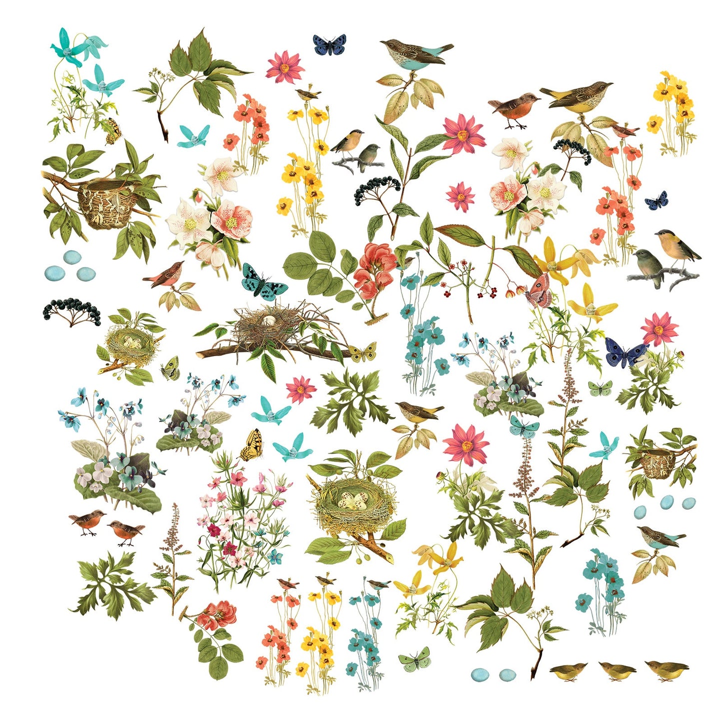 Birdsong Wildflower Laser Cut Outs