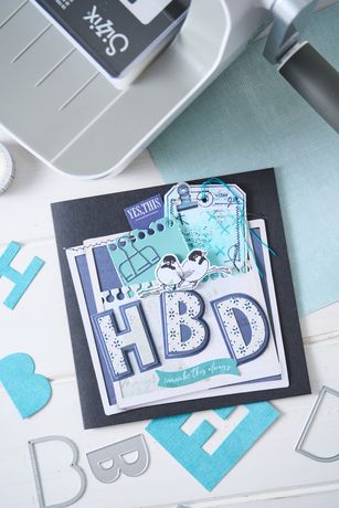 Sizzix Thinlits Die Set - This Or That 2 Inch Alphabet by 49 and Market