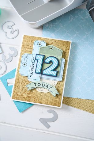 Sizzix Thinlits Die Set - This Or That 2 Inch Numbers by 49 and Market