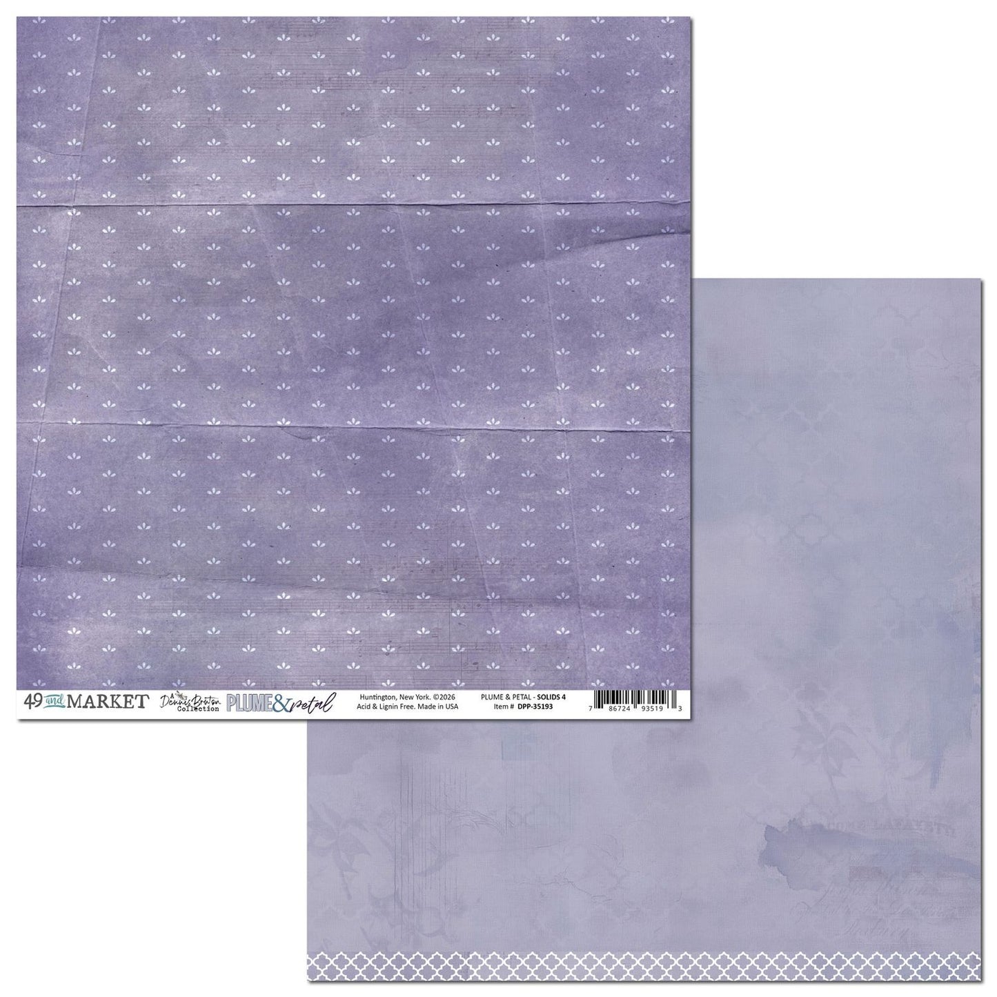 Plume & Petal 12x12 Solid Cardstock Pack by Dennis Bruton