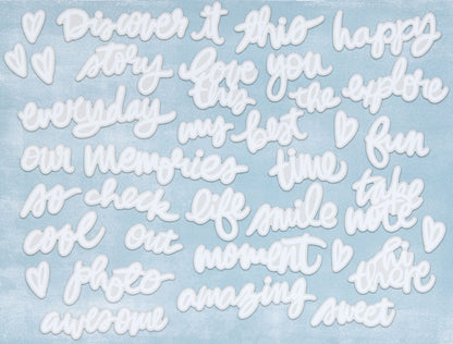 49 And Market Chipboard Set - Irresistible Chipboard Word by Vicki Boutin
