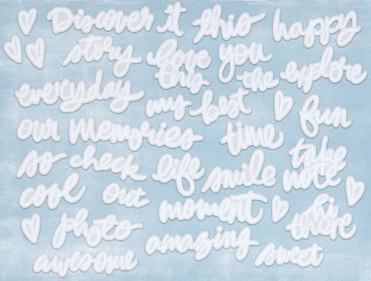 49 And Market Chipboard Set - Irresistible Chipboard Word by Vicki Boutin