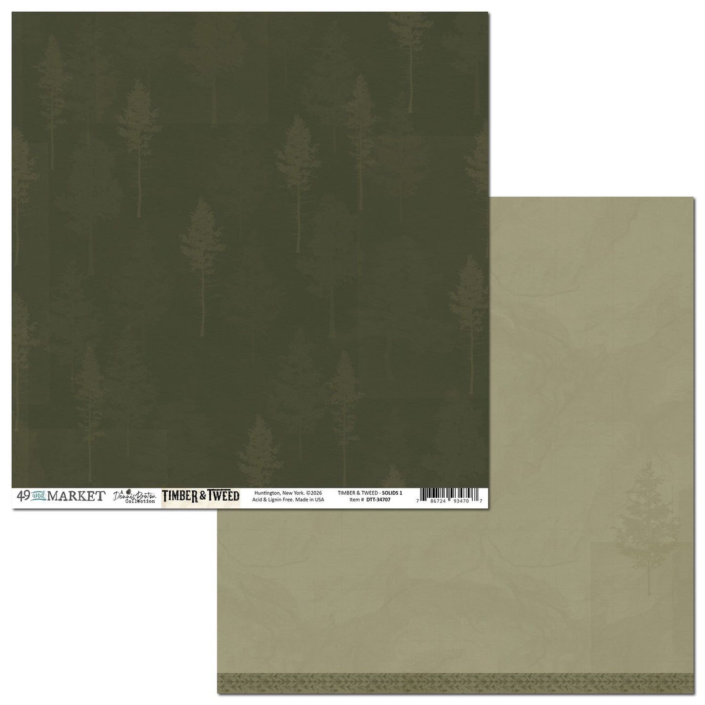 Timber & Tweed 12x12 Solid Cardstock Pack by Dennis Bruton