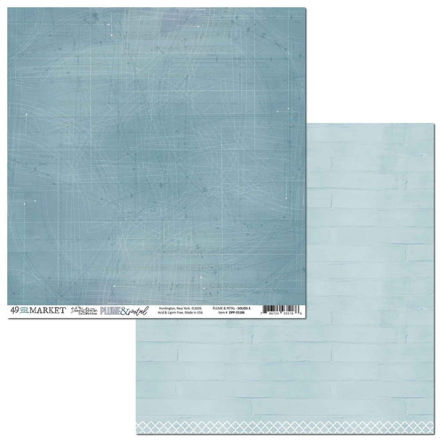 Plume & Petal 12x12 Solid Cardstock Pack by Dennis Bruton