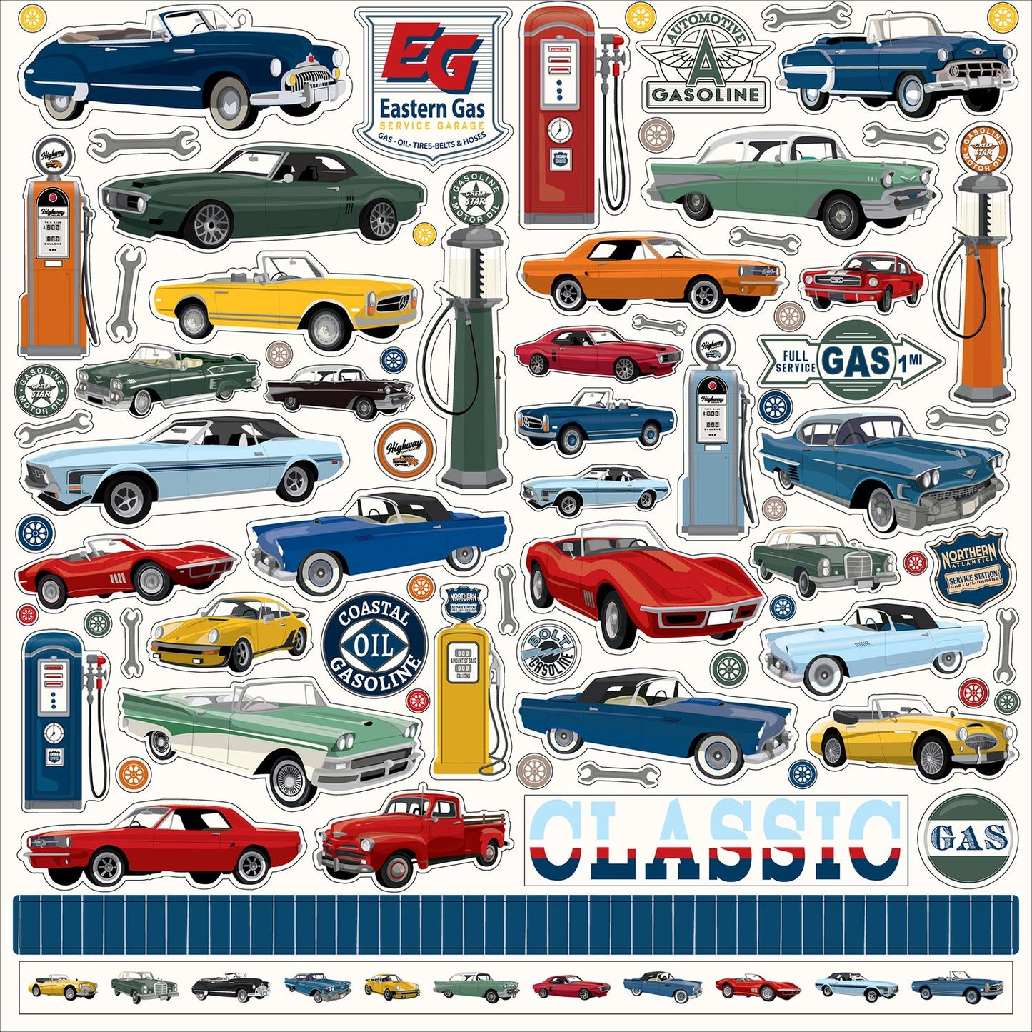 Cars Collection Paper Pack 12"X12" by Steven Duncan