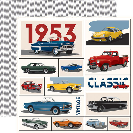 Cars Collection Paper Pack 12"X12" by Steven Duncan