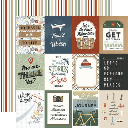 It's Time To Travel Collection Paper Pack 12"X12"
