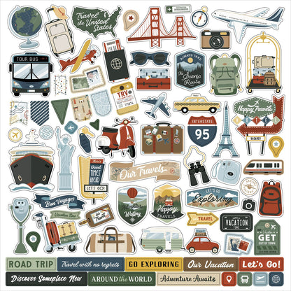 It's Time To Travel Collection Paper Pack 12"X12"