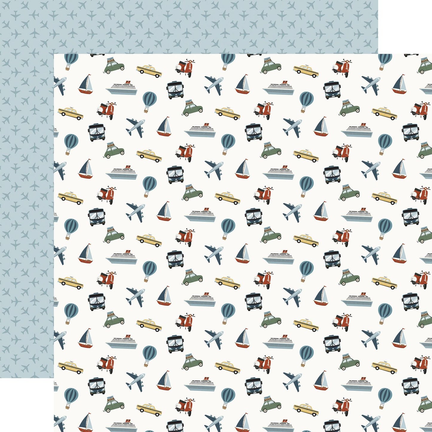 It's Time To Travel Collection Paper Pack 12"X12"