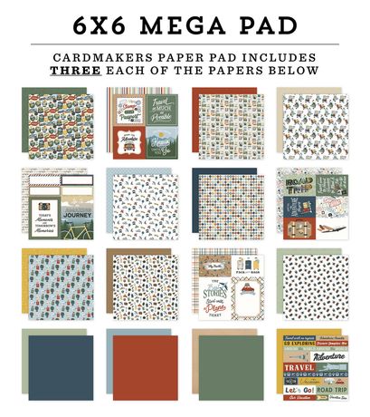It's Time To Travel Mega Pad 6"X6"