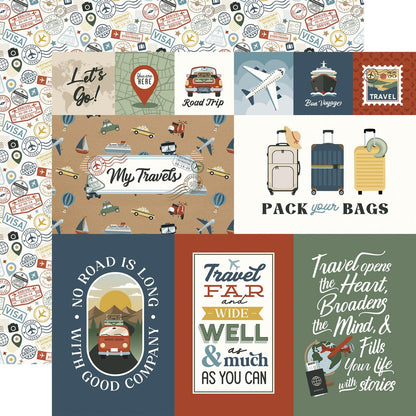 It's Time To Travel Collection Paper Pack 12"X12"