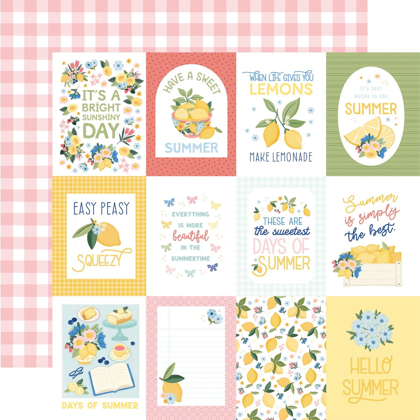Lemonade Collection Paper Pack 12"X12"
