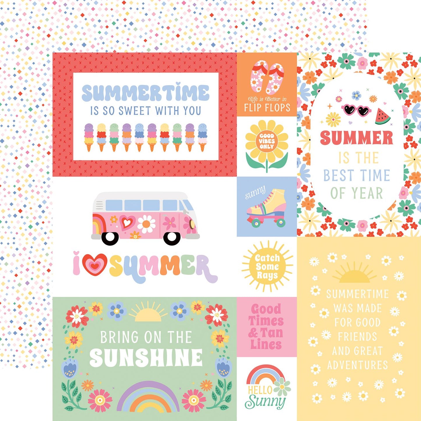Our Groovy Summer Collection Paper Pack 12"X12"