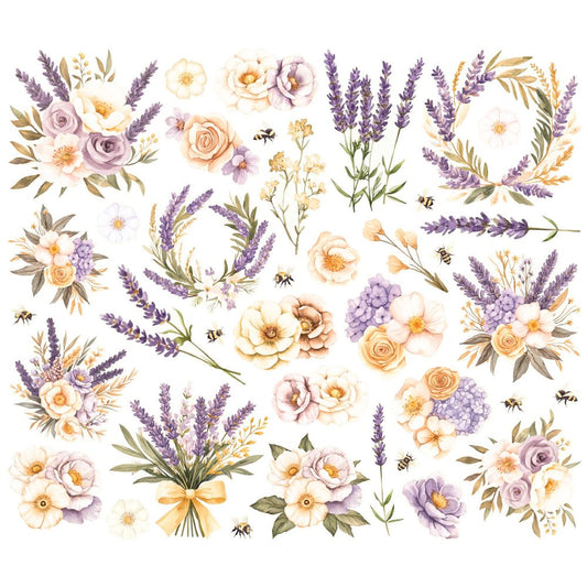 Floral Bits Die Cuts - Simple Vintage Lavender Fields