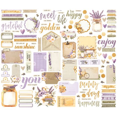 Journal Bits & Pieces Die Cuts - Simple Vintage Lavender Fields