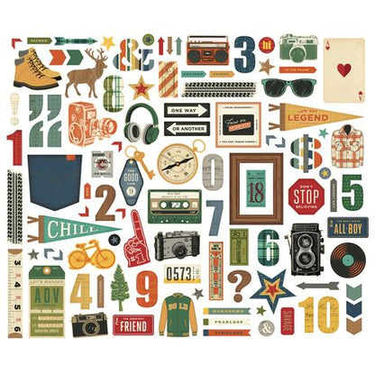 Simple Stories Bits & Pieces Die-Cuts - Rustic Legend