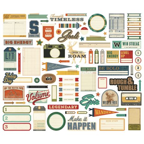 Simple Stories Journal Bits & Pieces Die Cuts - Rustic Legend