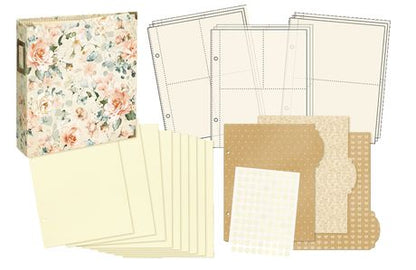 Graphic 45 Binder Album With Pocket Pages - Vintage Rose