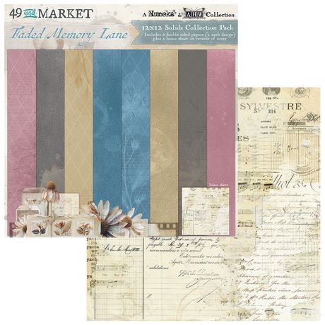 Faded Memory Lane 12x12 Solids Collection Pack by Nuneka and Art House Whimsy