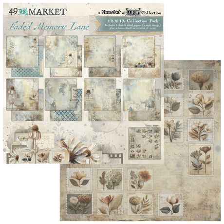 Faded Memory Lane 12x12 Collection Pack by Nuneka and Art House Whimsy