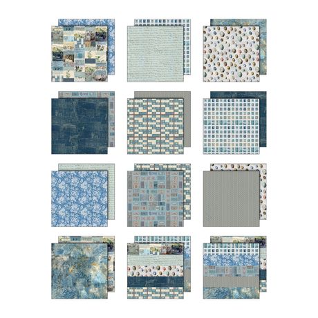 Idea-ology Double- Sided Cardstock 12"X12" - Palette Collection: Blue