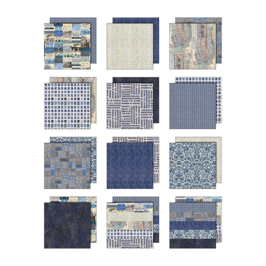 Idea-ology Double- Sided Cardstock 8"X8" - Palette Collection: Indigo