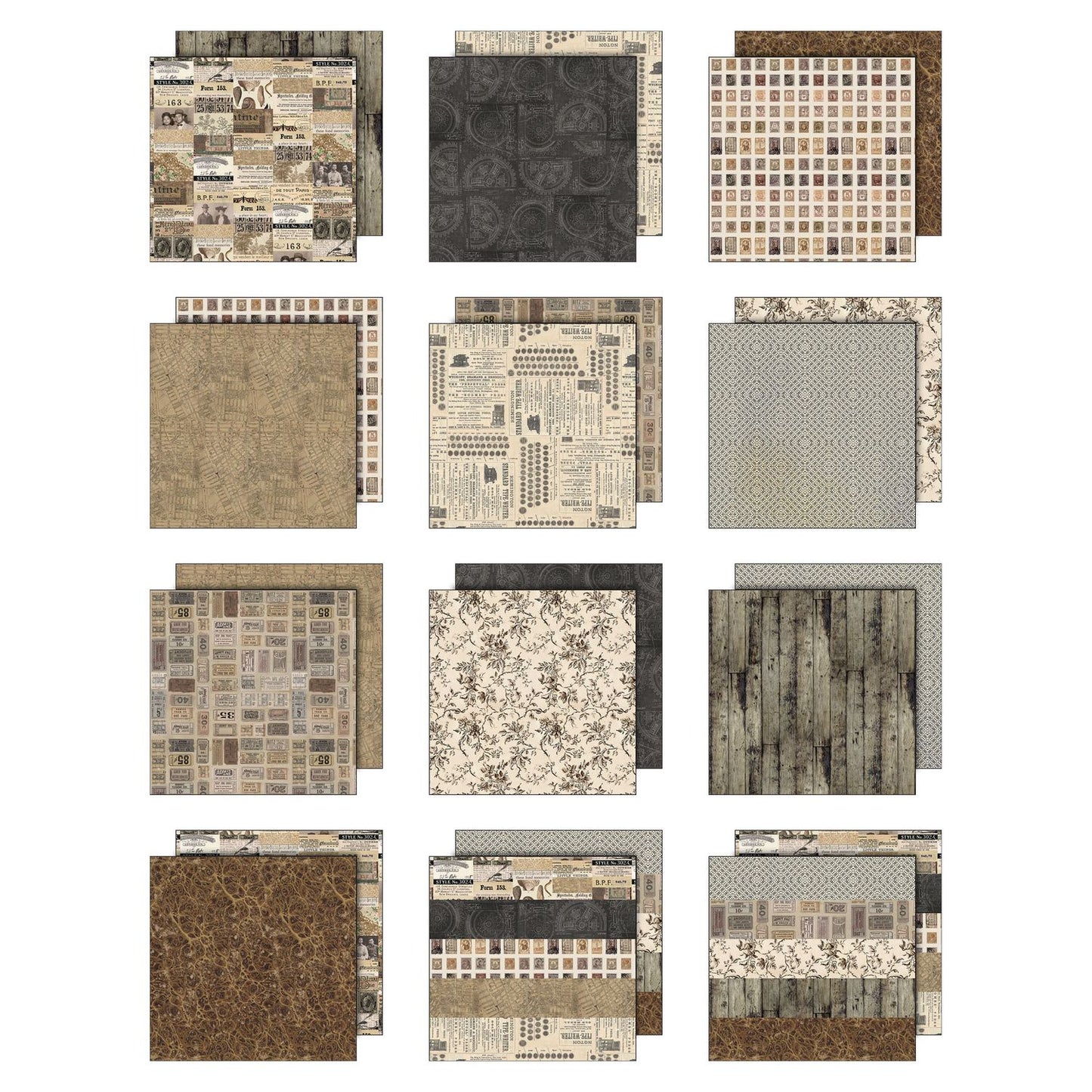 Idea-ology Double- Sided Cardstock 12"X12" - Palette Collection: Neutral