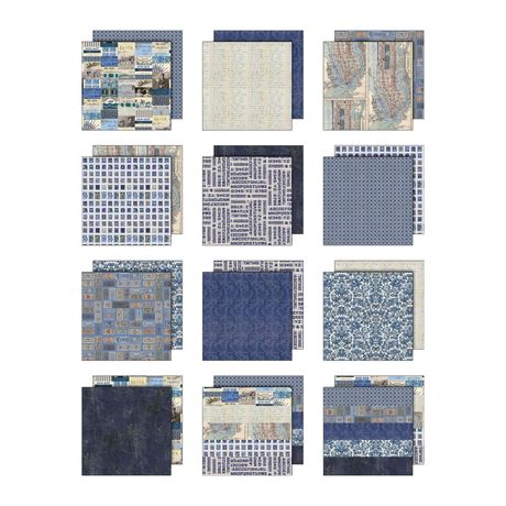 Idea-ology Double- Sided Cardstock 12"X12" - Palette Collection: Indigo
