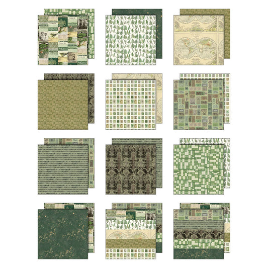 Idea-ology Double- Sided Cardstock 12"X12" - Palette Collection: Green