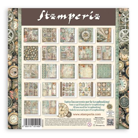Gardens of Time - Stamperia Single-Sided Paper Pad 12"x12"