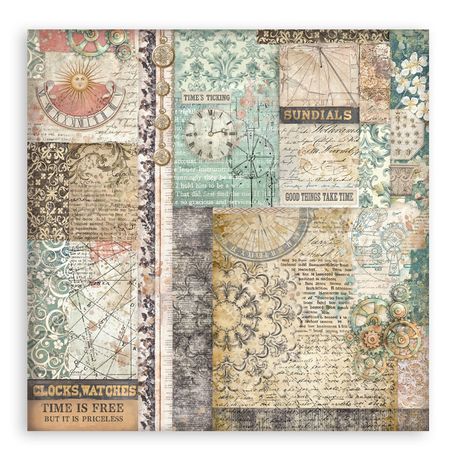 Gardens of Time - Stamperia Single-Sided Paper Pad 12"x12"