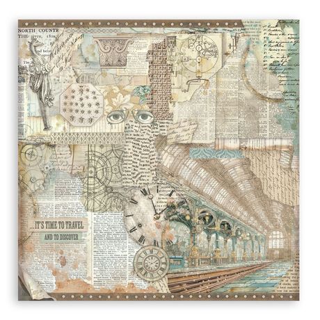 Gardens of Time - Stamperia Single-Sided Paper Pad 12"x12"