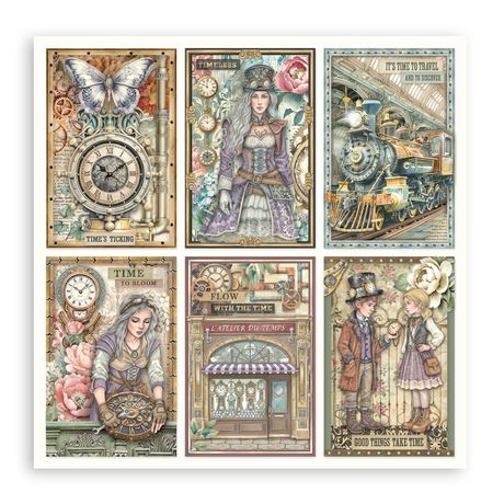 Gardens of Time - Stamperia Single-Sided Paper Pad 12"x12"