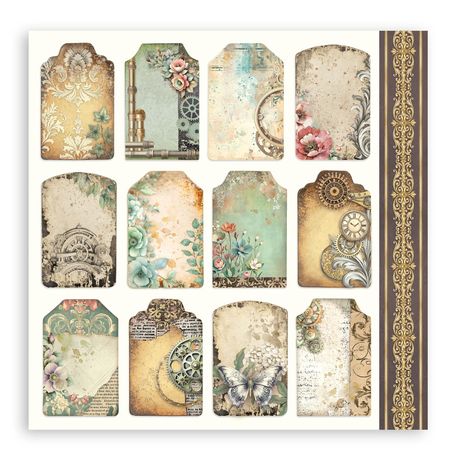 Gardens of Time - Stamperia Single-Sided Paper Pad 12"x12"