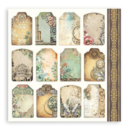 Gardens of Time - Stamperia Single-Sided Paper Pad 12"x12"