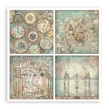 Gardens of Time - Stamperia Single-Sided Paper Pad 12"x12"