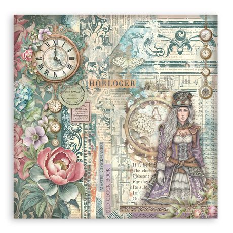 Gardens of Time - Stamperia Single-Sided Paper Pad 12"x12"