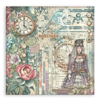 Gardens of Time - Stamperia Single-Sided Paper Pad 12"x12"