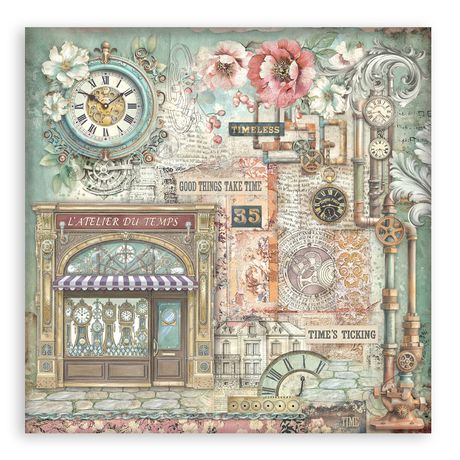 Gardens of Time - Stamperia Single-Sided Paper Pad 12"x12"