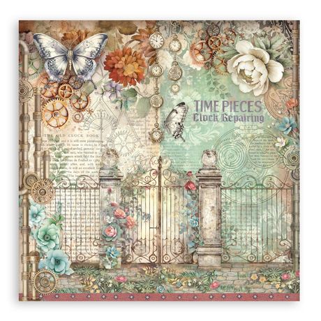 Gardens of Time - Stamperia Single-Sided Paper Pad 12"x12"