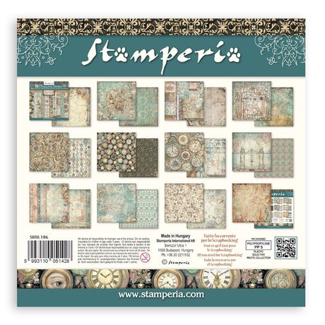 Gardens of Time - Stamperia Maxi Background Selection 12x12"