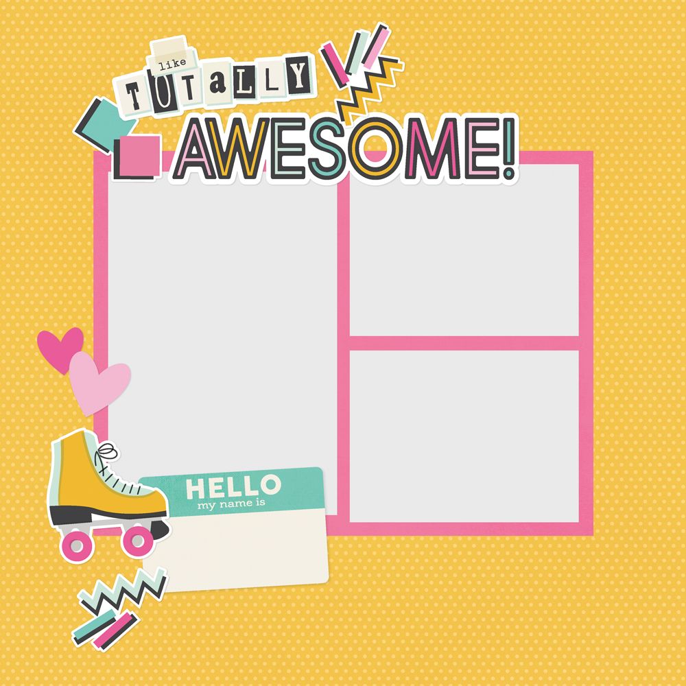 Simple Stories Page Pieces Die Cuts - Totally 80's