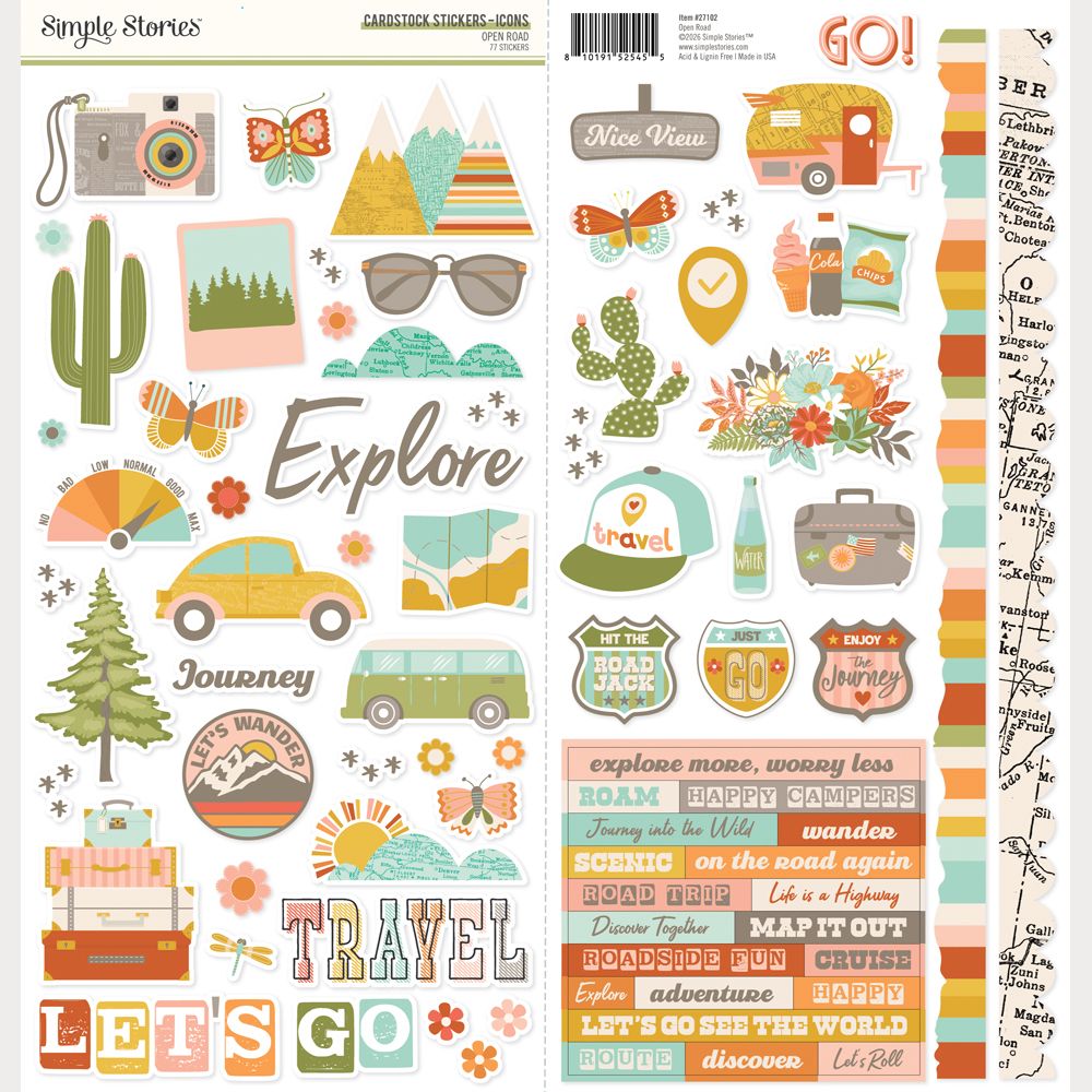 Simple Stories Collection Kit 12"X12" - Open Road