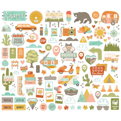 Simple Stories Bits & Pieces Die Cuts - Open Road