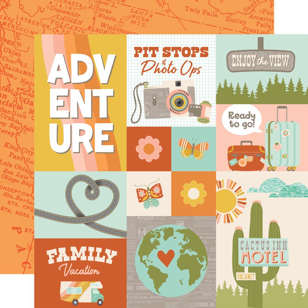Simple Stories Collection Kit 12"X12" - Open Road