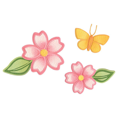 Sizzix Thinlits Die Set - Stitched Floral by Vicki Boutin