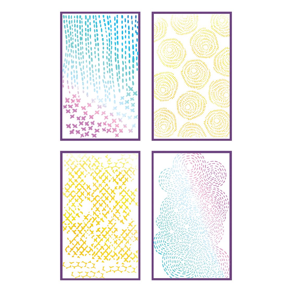 Sizzix A5 Layered Stencils - Stitched Florals By Vicki Boutin
