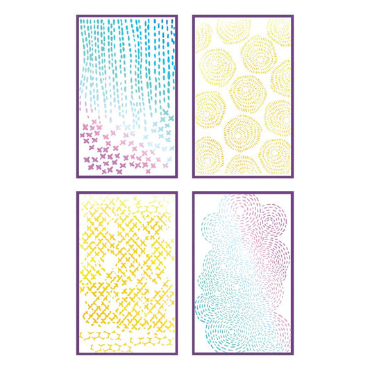 Sizzix A5 Layered Stencils - Stitched Florals By Vicki Boutin
